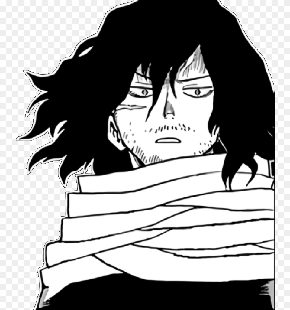 Bnha Mha Aizawashouta Aizawa Anime Transparent Aizawa Shouta Scar, Book, Comics, Publication, Adult Png Image