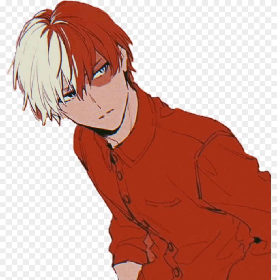 Bnha Todoroki Anime Aesthetic Red Red Anime Aesthetic, Adult, Person, Man, Male Free Png