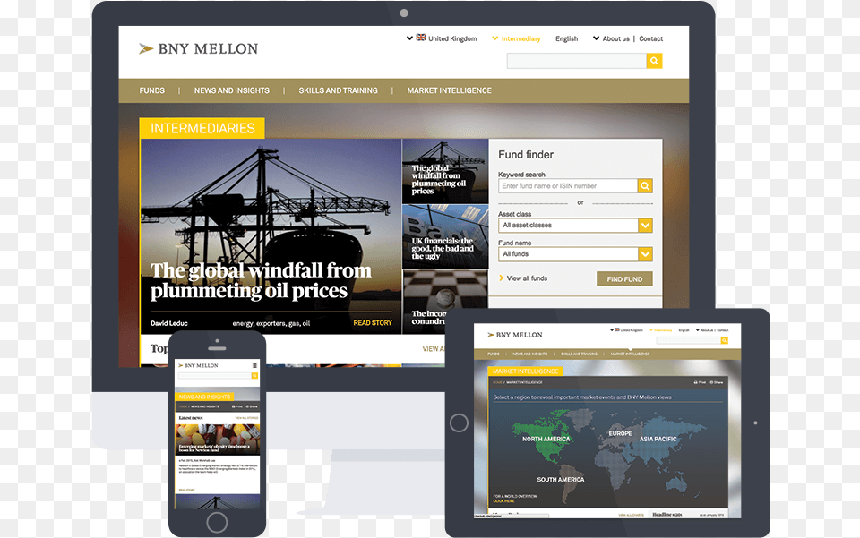 Bny Mellon Responsive Website Report Cover, File, Webpage, Electronics Free Png Download
