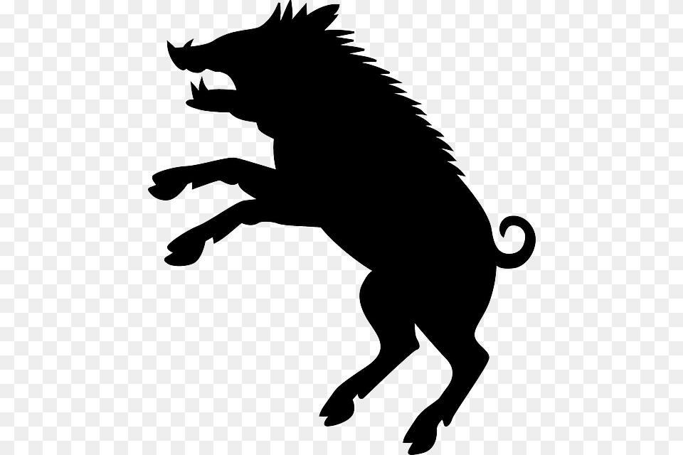 Boar, Silhouette, Stencil, Electronics, Hardware Free Png Download