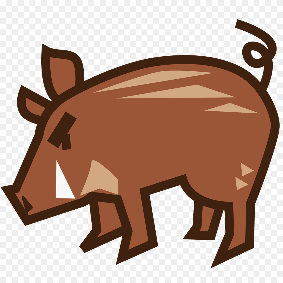 Boar Emoji Clipart, Animal, Hog, Mammal, Pig Png