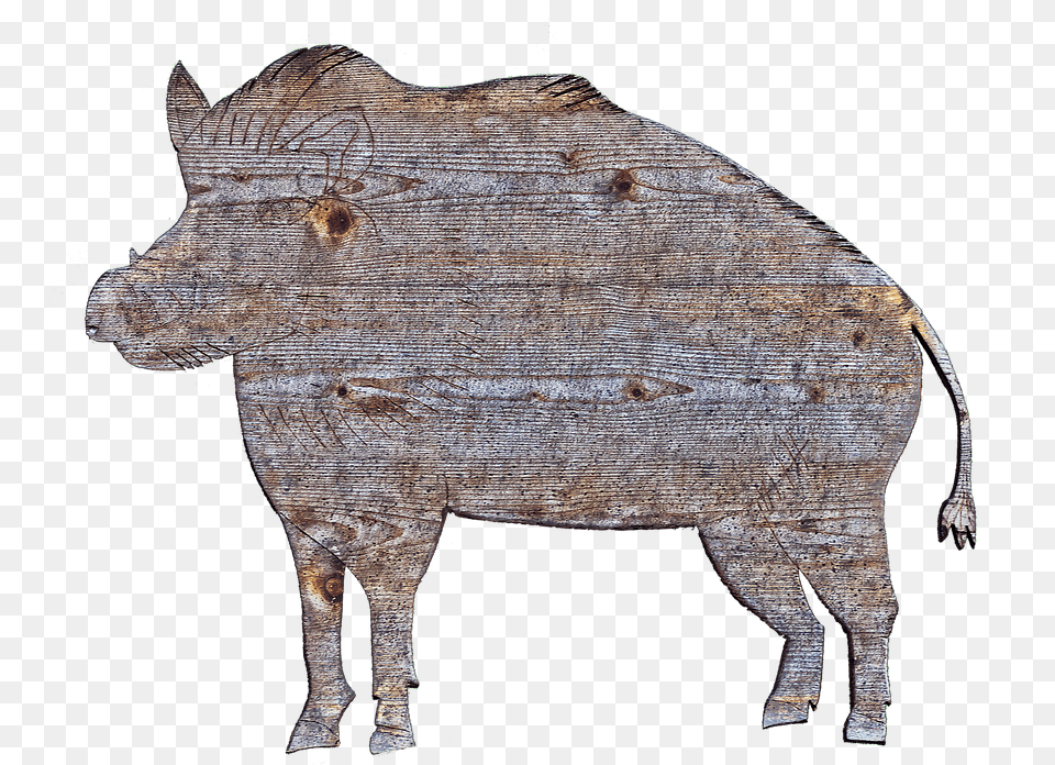 Boar Holzfigur Figure Wood Animal Cut Out Sawn, Hog, Mammal, Pig, Wildlife Png Image
