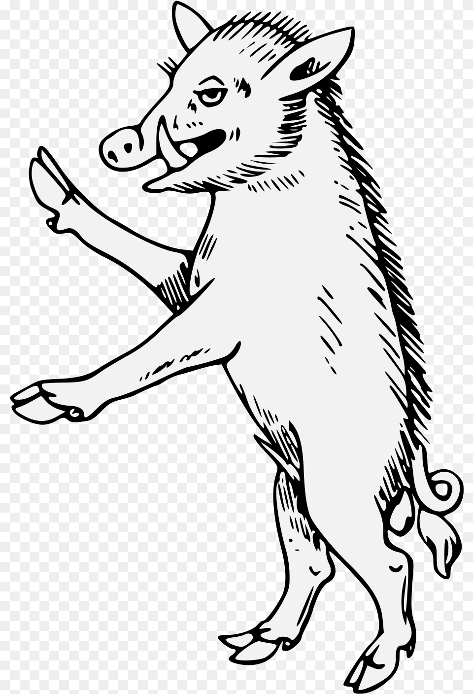 Boar Rampant Cartoon, Adult, Female, Person, Woman Png Image