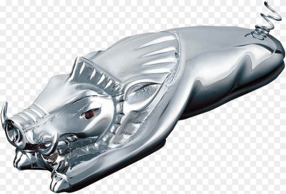 Boar To Be Wild Fender Pig Trim Kury Motorcycle Fender Ornament, Silver, Accessories Png Image
