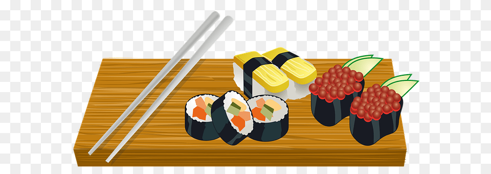 Board Dish, Food, Meal, Sushi Free Transparent Png