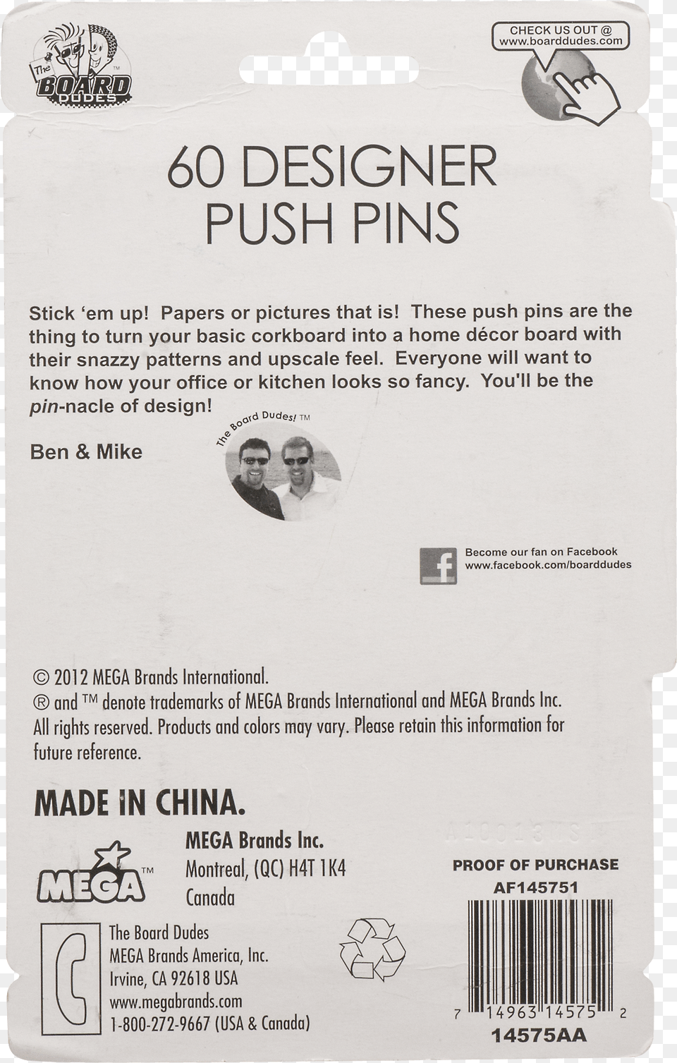 Board Dudes Decorative Thumb Push Pins Metal Mega Brands, Text, Person, Face, Head Png