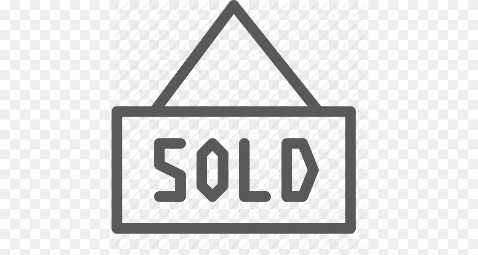 Board Estate Info Real Sales Sign Sold Icon, Triangle, Gate, Symbol, Text Png Image