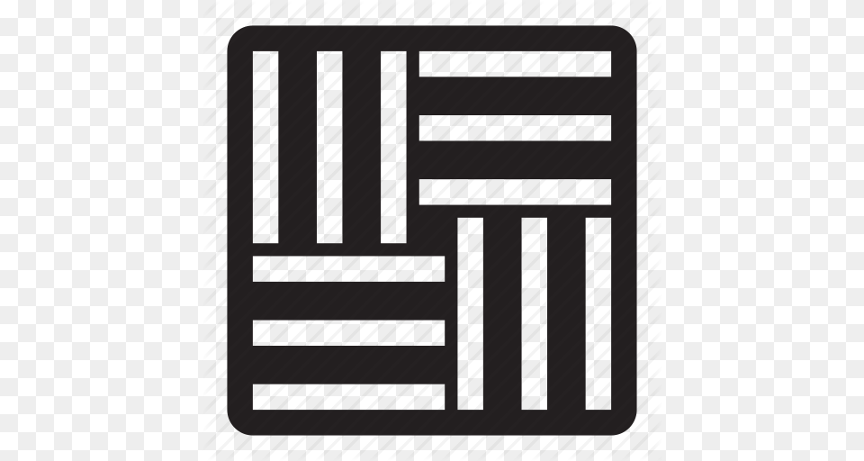 Board Fibers Pattern Stripes Textile Weave Icon, Gate, Home Decor Png Image