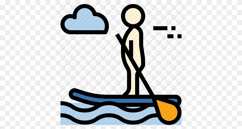 Boarding Paddle Standup Surfing Icon, Oars, Boat, Water, Vehicle Free Transparent Png
