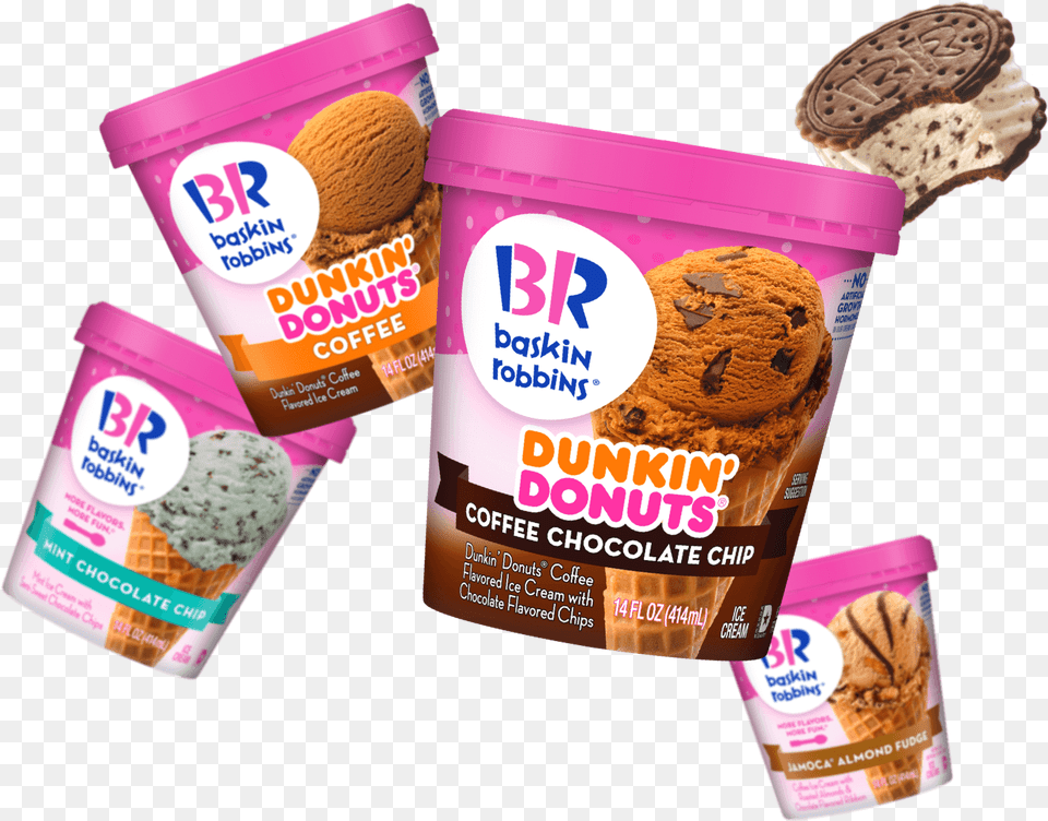 Boardwalk Frozen Treats Dunkin Donuts, Cream, Dessert, Food, Ice Cream Png Image