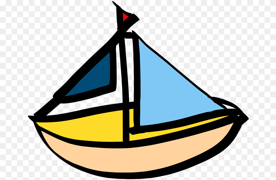 Boat Cartoon, Vehicle, Sailboat, Transportation, Watercraft Png