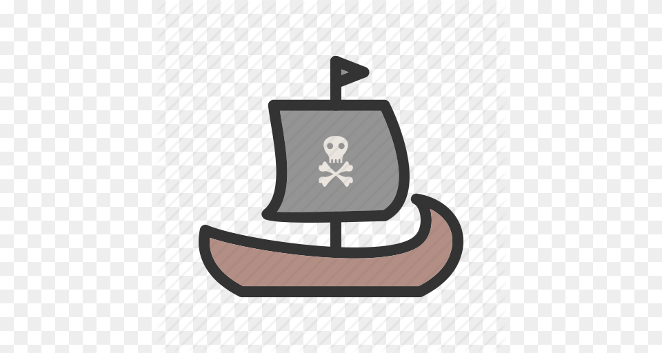 Boat Cartoon Flag Pirate Sail Ship Wooden Icon, Clothing, Hat, People, Person Png Image
