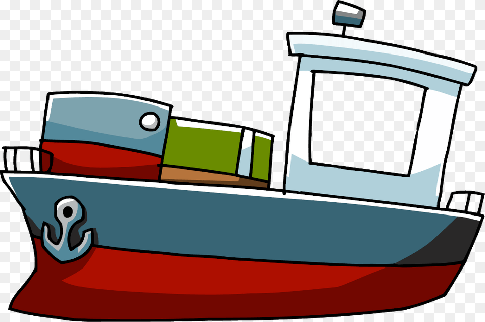 Boat Cartoon Image, Transportation, Vehicle, Tugboat, Watercraft Png