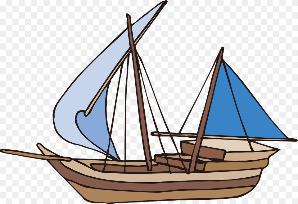 Boat Clip Art Cartoon Material Transprent Caravel Cartoon, Sailboat, Transportation, Vehicle, Watercraft Png