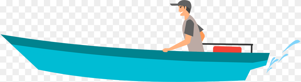 Boat Clipart, Person, Vehicle, Transportation, Watercraft Png
