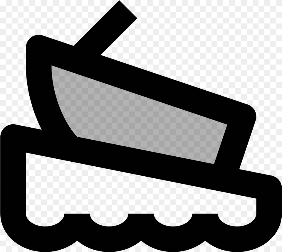 Boat Launch Icon, Gray Png Image