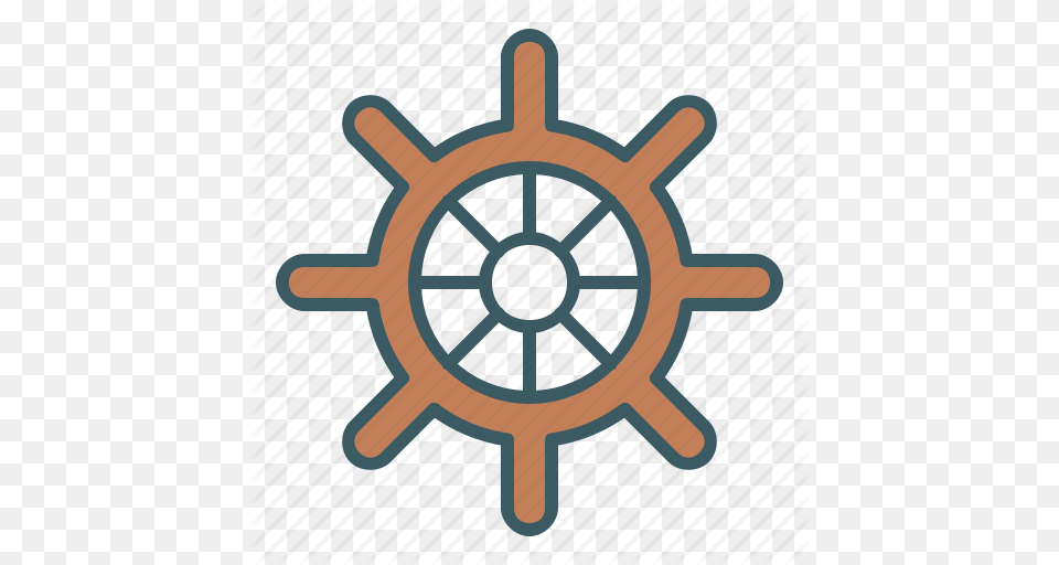Boat Marine Navigation Ship Steering Wheel Icon, Cross, Machine, Symbol Free Png