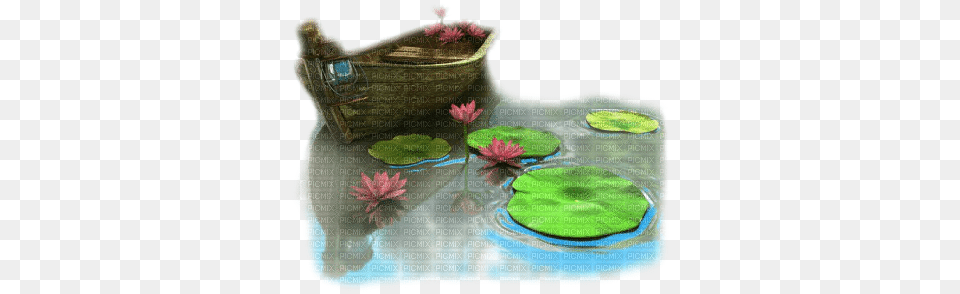 Boat Pond Lily Pad Wallpaper, Water, Nature, Outdoors, Flower Free Png Download