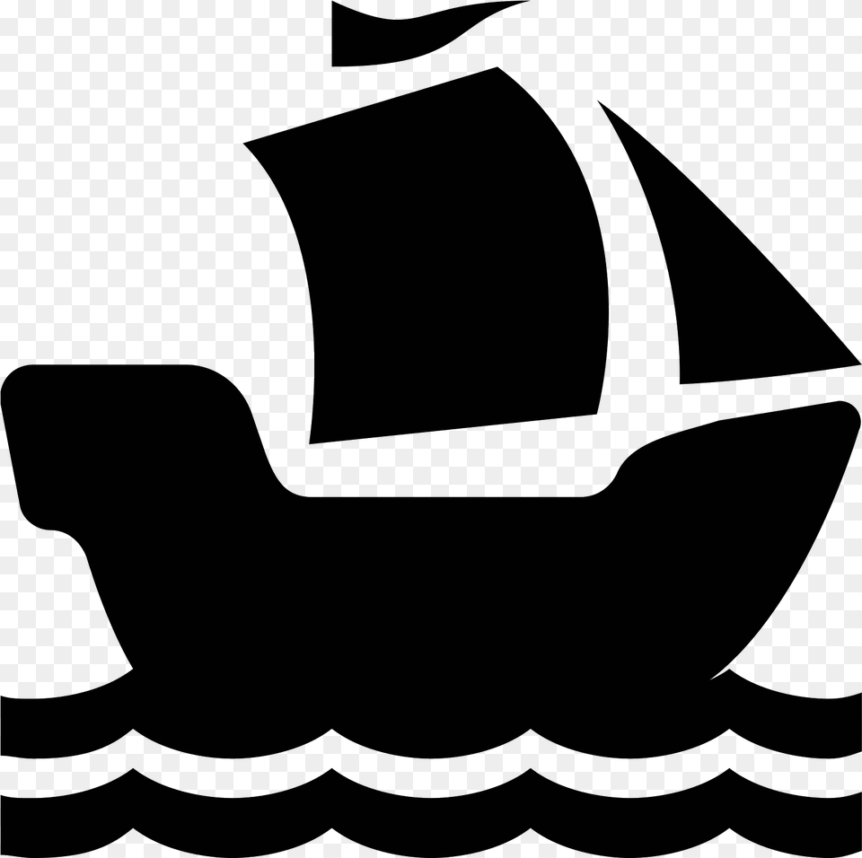 Boat Ship Symbol, Gray Png Image