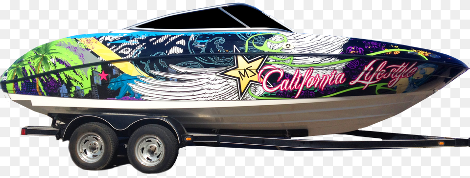 Boat Wraps, Car, Transportation, Vehicle, Water Free Transparent Png