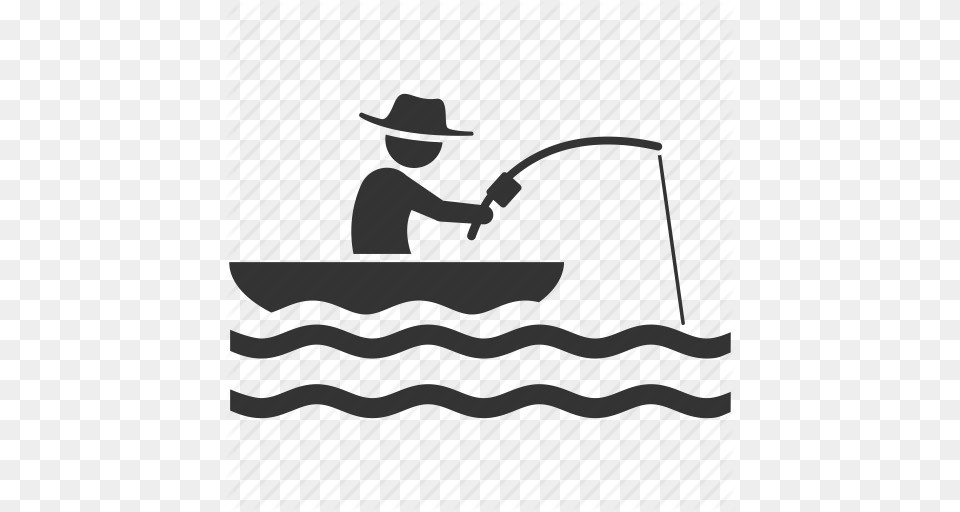 Boating Fish Hunter Icon, Person, Washing, Clothing, Hat Png Image
