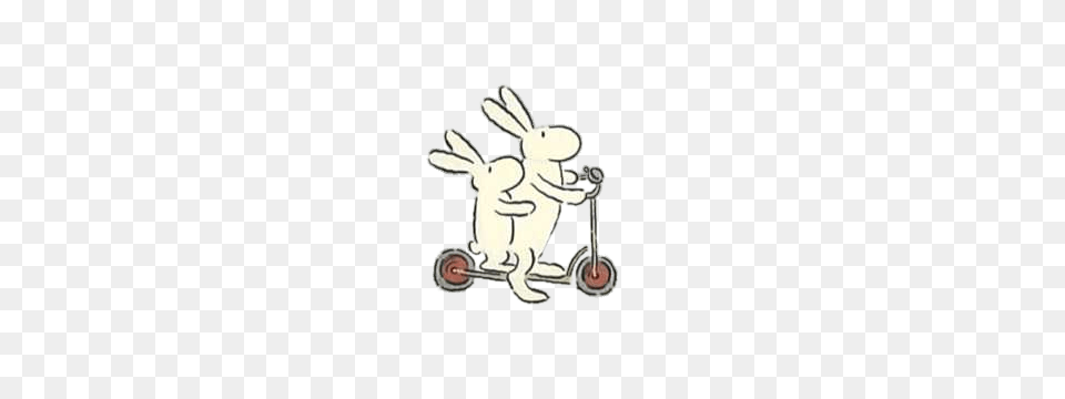 Bob And Bobek On Scooter, Cartoon, Animal, Antelope, Mammal Png Image