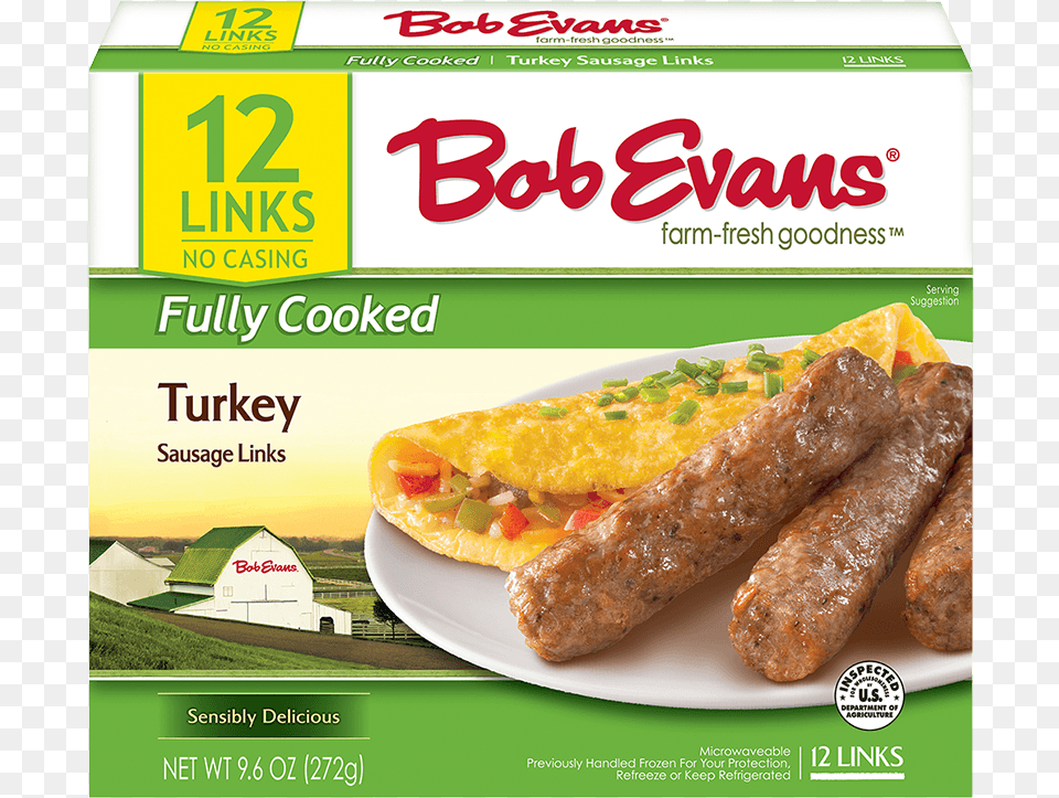 Bob Evans Fully Cooked Turkey Sausage Links Bob Evans Mashed Potatoes, Advertisement, Poster, Bread, Food Free Png Download
