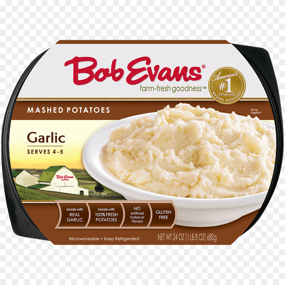 Bob Evans Garlic Mashed Potatoes, Food, Mashed Potato, Cream, Dessert Png Image