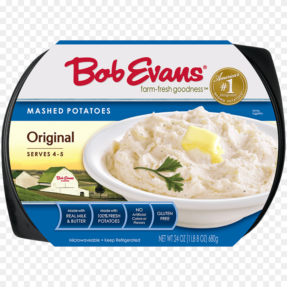 Bob Evans Original Mashed Potatoes, Food, Mashed Potato, Cream, Dessert Free Png Download