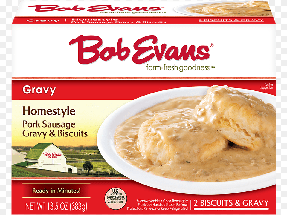 Bob Evans Refrigerated Tan Sausage Gravy Amp Biscuits Bob Evans Sausage Egg And Cheese Burrito, Food, Meal, Dish Free Png Download