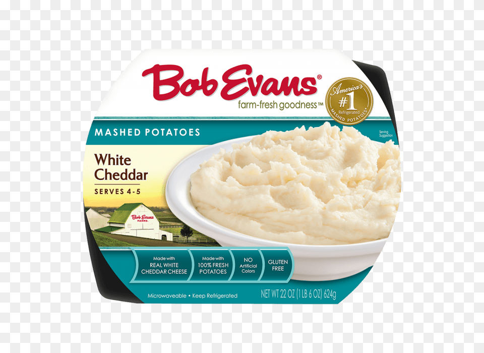 Bob Evans Sour Cream Chive Mashed Potatoes, Food, Mashed Potato, Dessert, Ice Cream Free Png