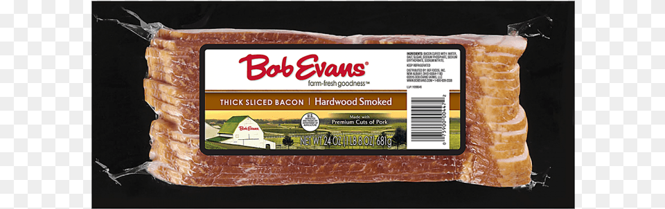 Bob Evans Thick Sliced Hardwood Smoked Bacon, Food, Meat, Pork, Ham Png Image