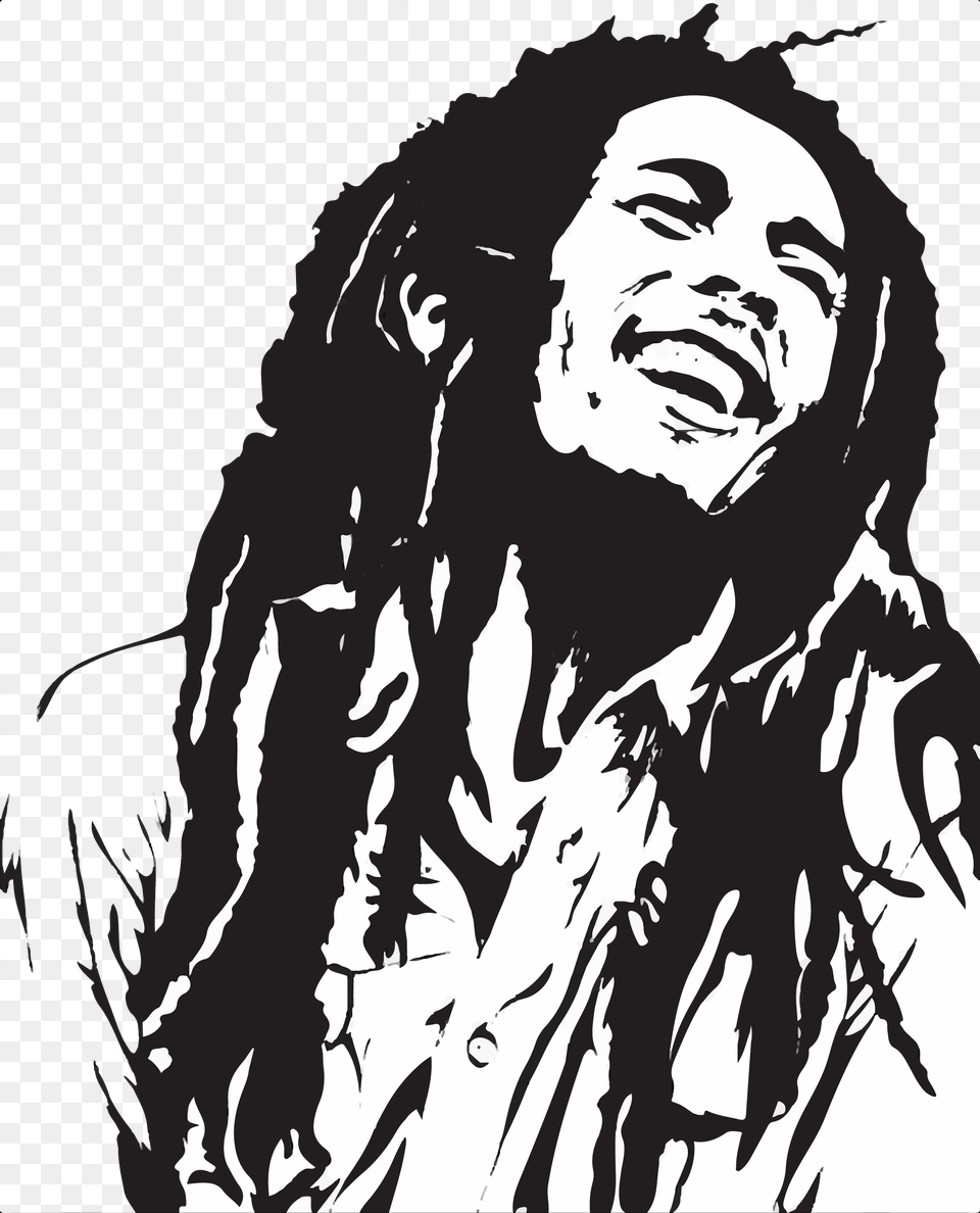 Bob Marley, Stencil, Adult, Female, Person Png