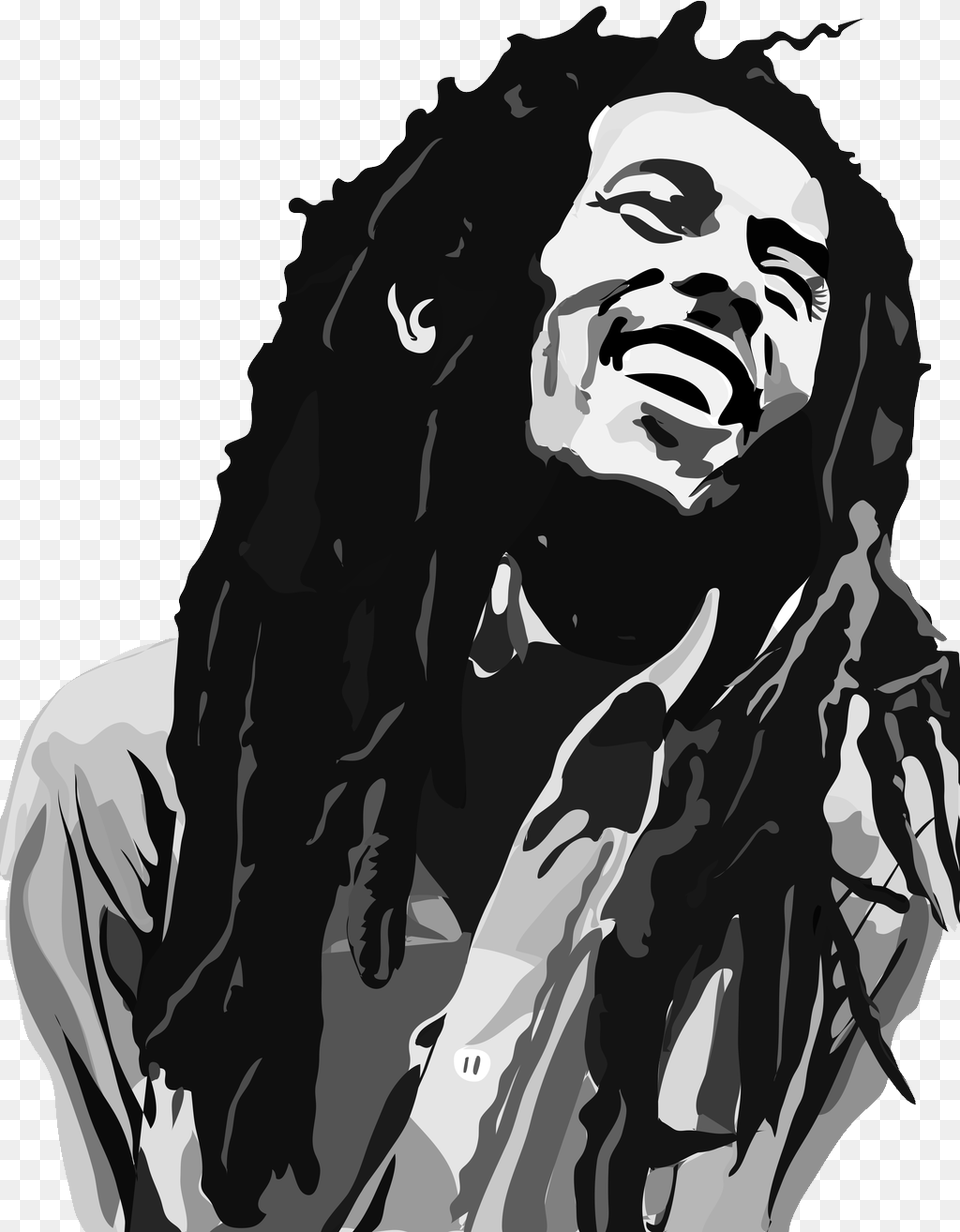 Bob Marley, Stencil, Person, Man, Male Free Png Download