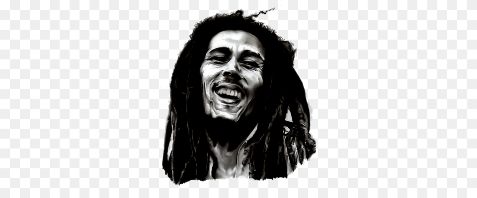 Bob Marley Clipart Transparent, Laughing, Face, Happy, Head Free Png