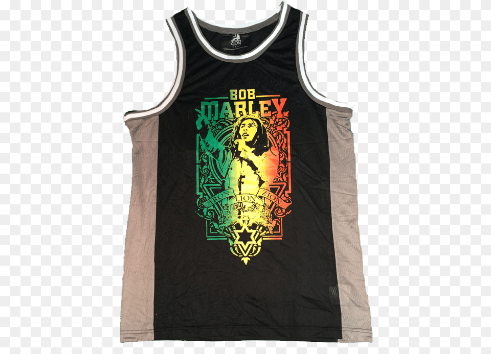 Bob Marley Frame Basketball Jersey Active Tank, Clothing, Tank Top, Shirt, Adult Free Png