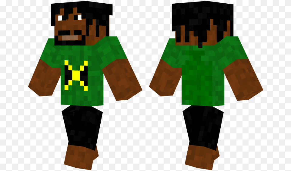 Bob Marley Green And Black Minecraft Skins, Clothing, T-shirt, Body Part, Hand Png