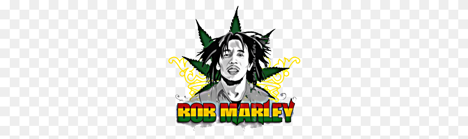 Bob Marley Hemp Leaf Transparent, Book, Comics, Publication, Logo Free Png