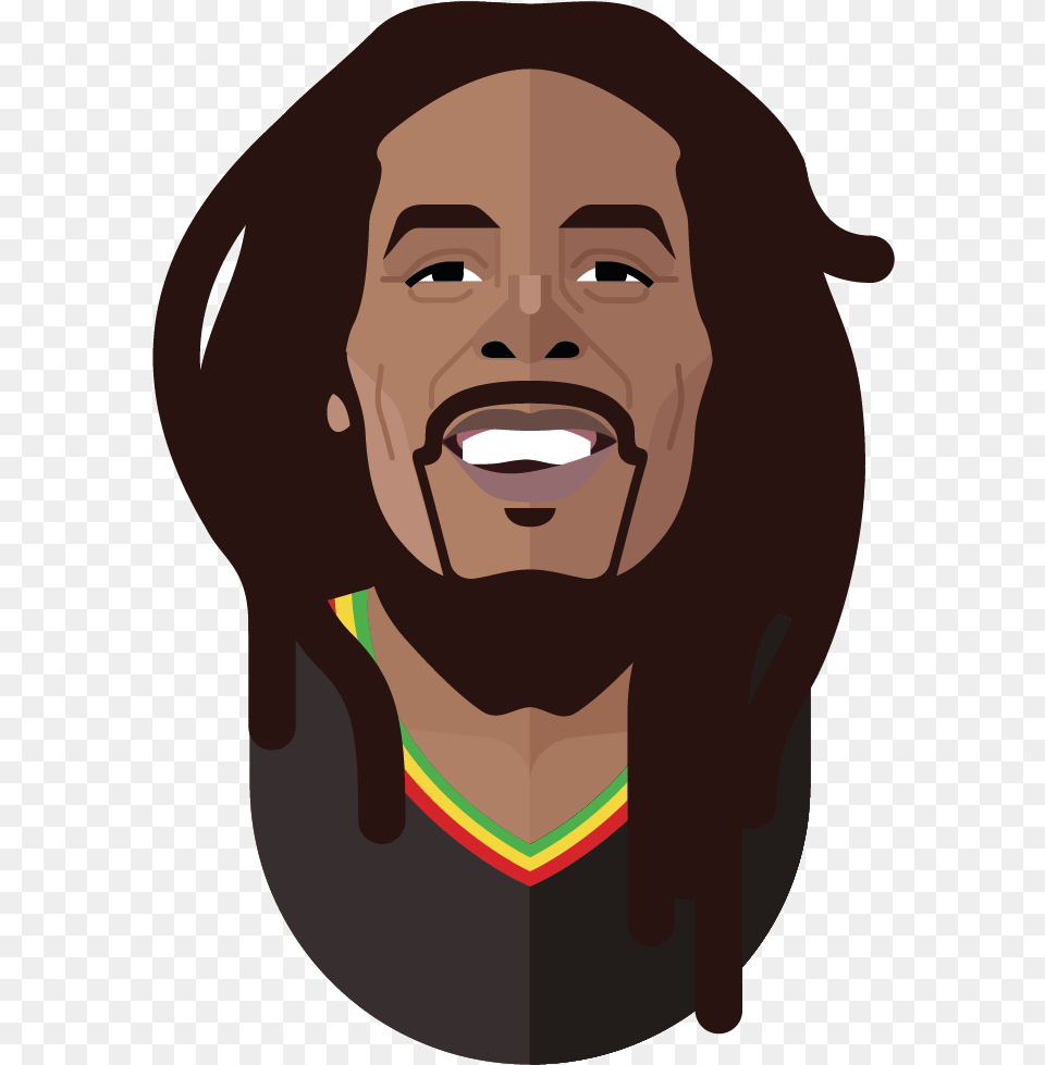 Bob Marley Pic Cartoon, Person, Head, Adult, Photography Free Png Download