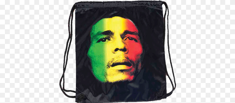Bob Marley Rasta Cinch Bag Bob Marley, Person, Adult, Art, Painting Png Image