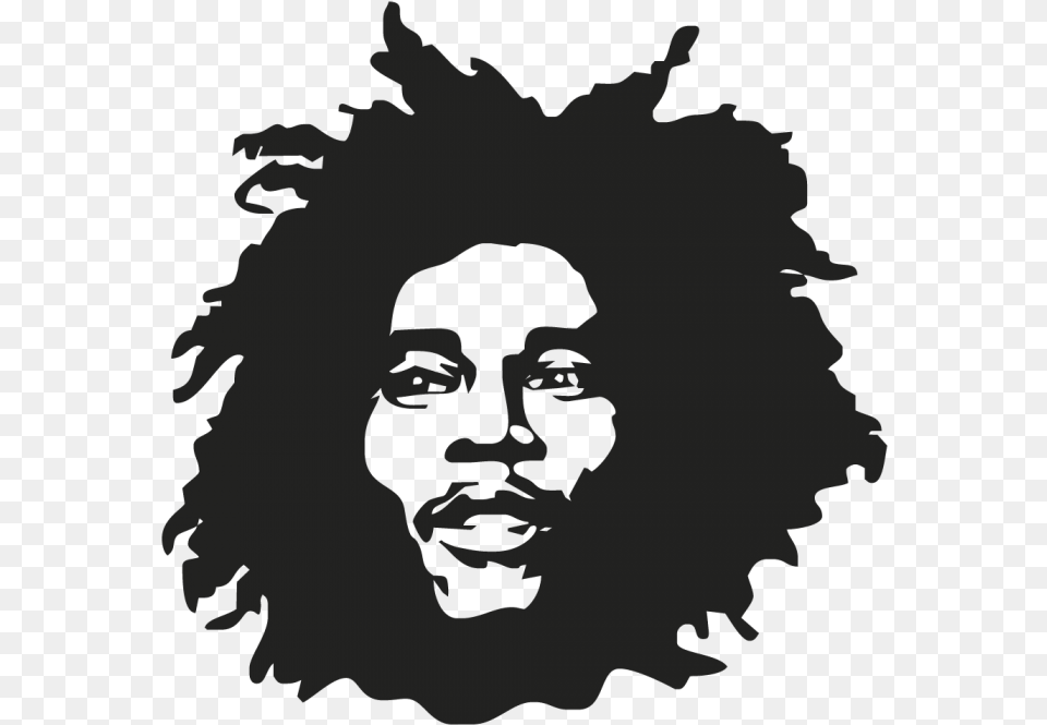 Bob Marley Silhouette Musician Drawing Bob Marley, Stencil, Photography, Face, Head Free Transparent Png