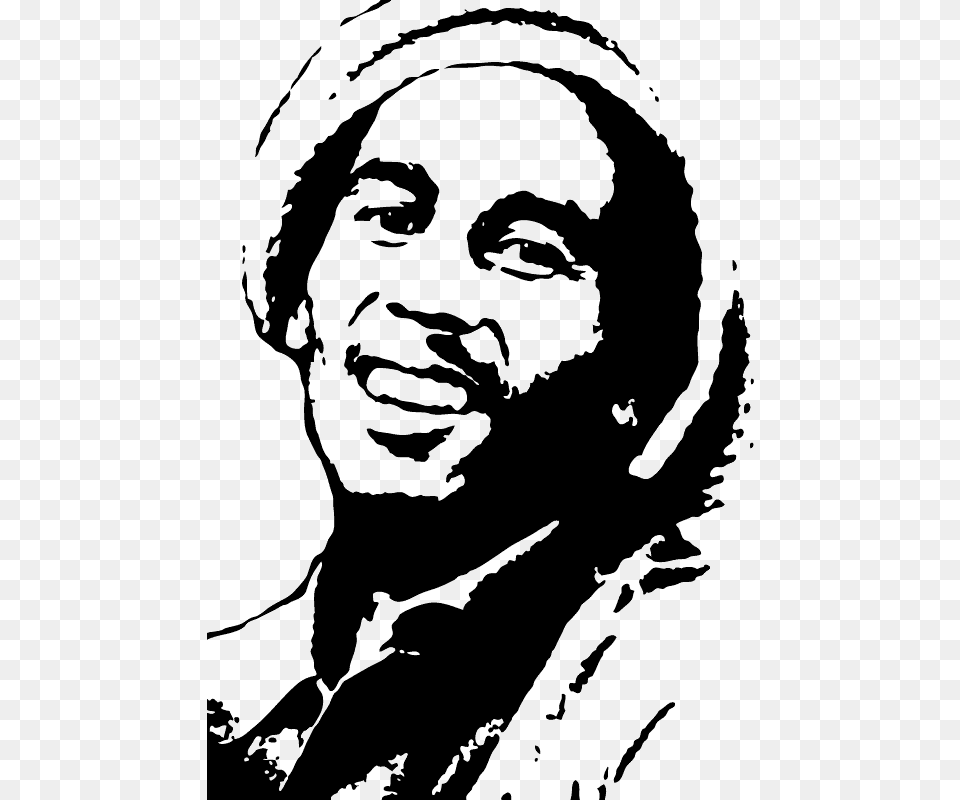 Bob Marley Silhouette Painting Andrew Braswell Pictures Bob Marley Clip Art, Adult, Male, Man, Person Free Png