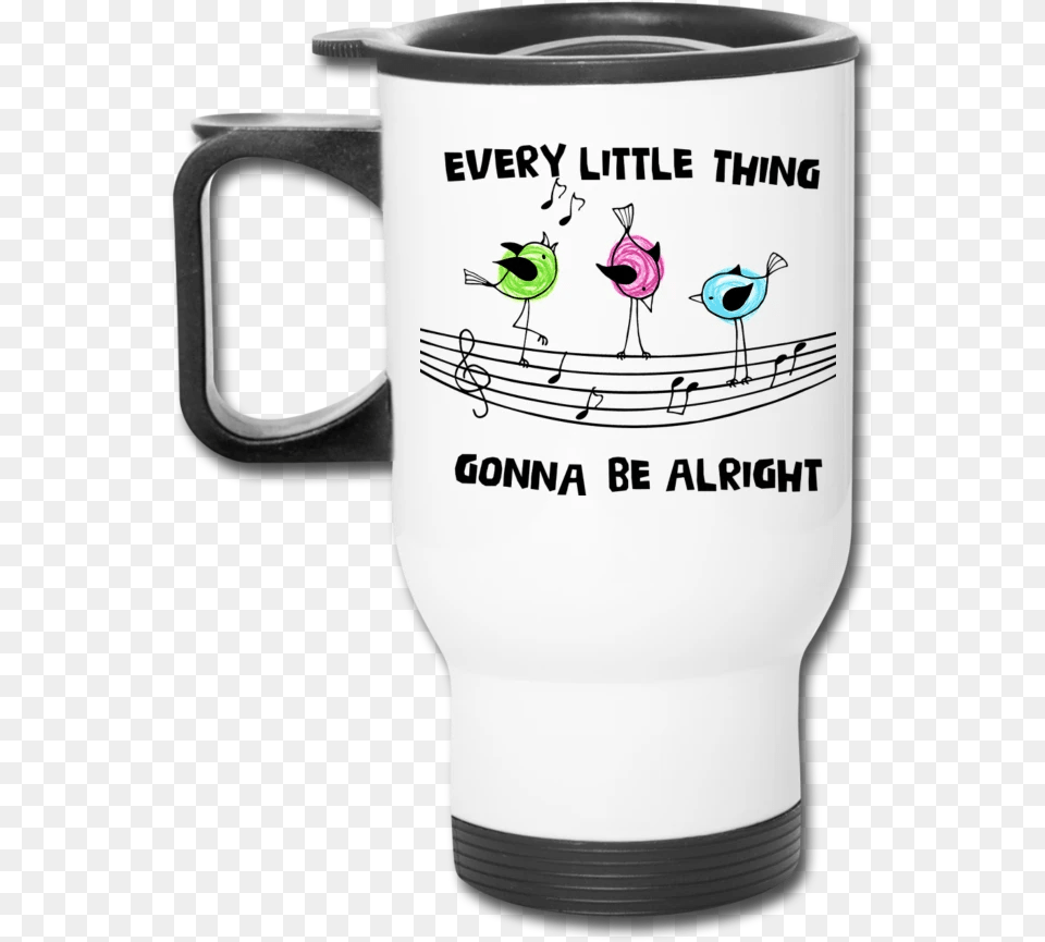Bob Marley Three Little Birds Reggae Travel Mug Ebay Sisters Quotes For Tumblers, Cup, Glass, Beverage, Coffee Png Image