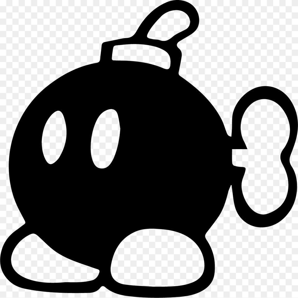 Bob Omb Mario Bros, Gray Free Transparent Png