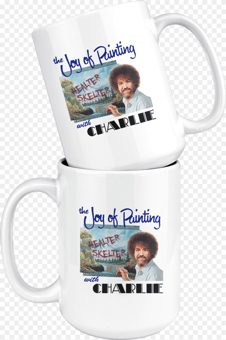 Bob Ross, Cup, Adult, Man, Male Free Png