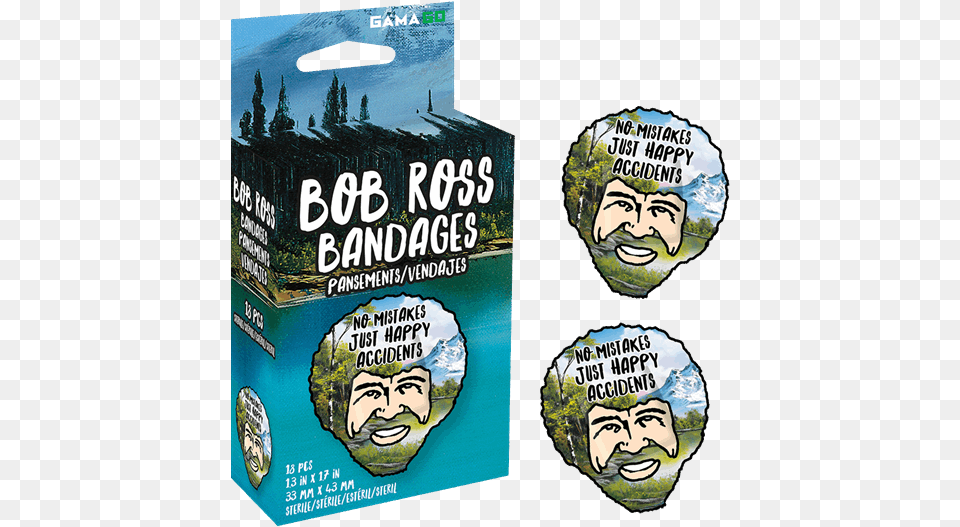 Bob Ross Bandages, Book, Publication, Person, Face Free Png