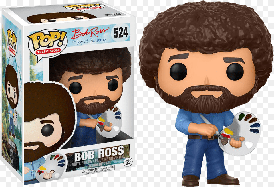 Bob Ross Funko Pop, Face, Head, Person, Toy Free Png