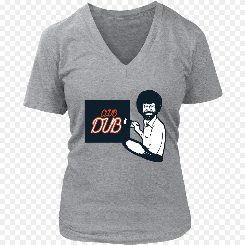 Bob Ross Paint Club Dub Shirt T Shirt, T-shirt, Clothing, Adult, Person Free Png