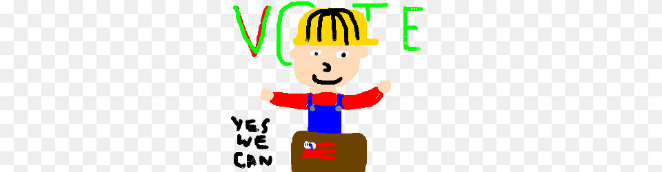 Bob The Builder Moves To Usa Runs For President Drawing, Baby, Person, Face, Head Png
