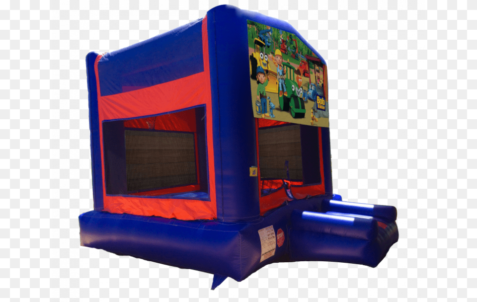 Bob The Builder Redlueyellow Bounce House Bounce House, Inflatable, Person, Play Area, Indoors Png Image
